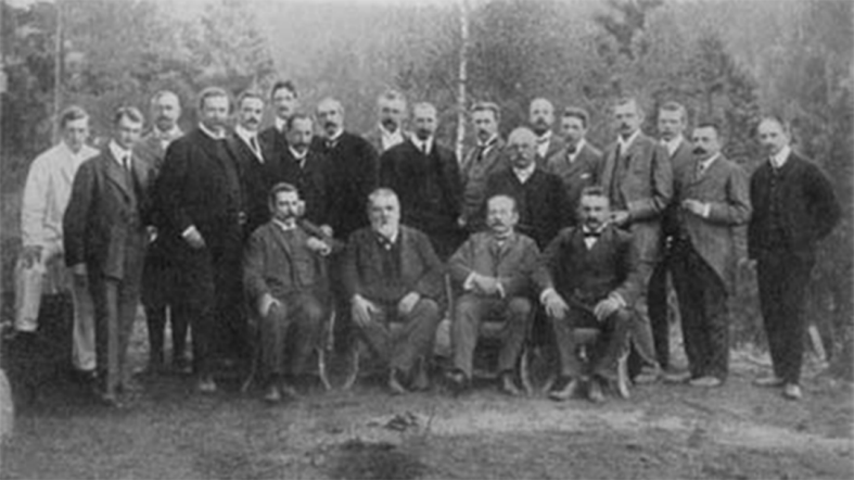 Kristian Birkeland, Sam Eyde og Marcus Wallenberg – grunnleggerne av Hydro.